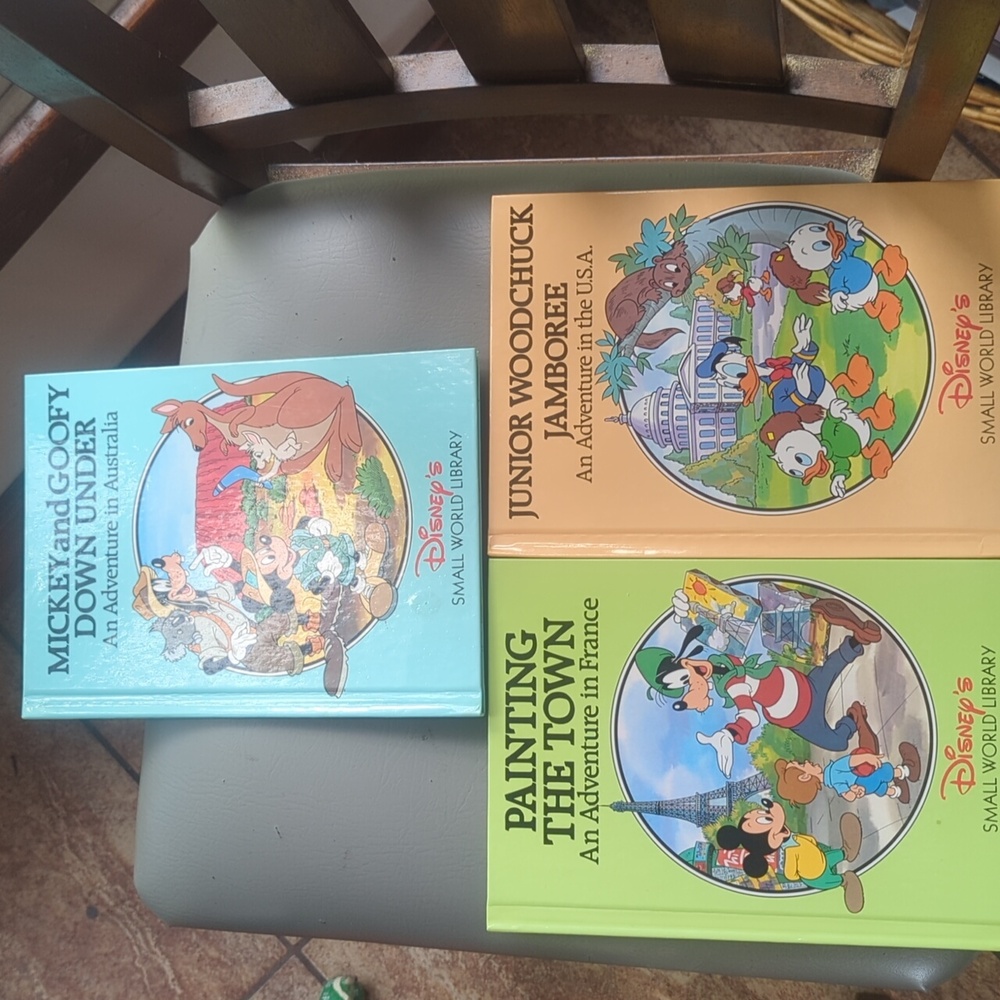 Disney's Small World Library Set of 3 Hardback Books; France, Australia, USA